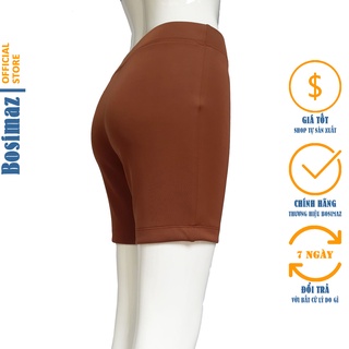 Quần Legging Nữ Bosimaz MS346 đùi không túi màu nâu cao cấp, thun co giãn 4 chiều, vải đẹp dày, thoáng mát không xù lông