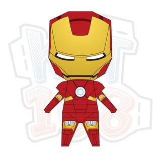 Mô hình giấy Marvel Avengers Robot Chibi Iron Man