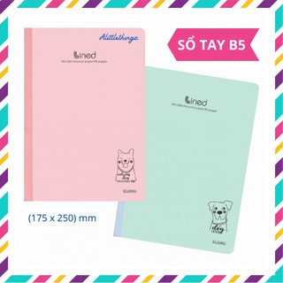 Sổ tay dán gáy B5 KLONG giấy kẻ ngang, chấm, kẻ ô 100gsm - ALT088
