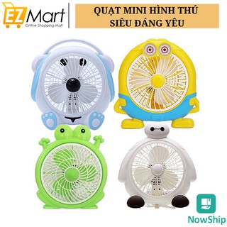 Quạt Cắm Điện Nhiều Hình Thú Ngộ Nghĩnh Siêu Đáng Yêu, Quạt  Mini Để Bàn Làm Việc