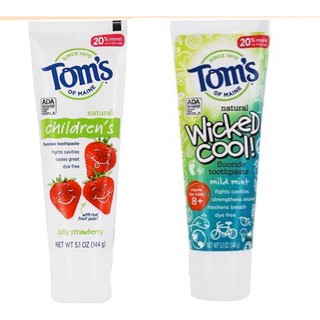 Kem đánh răng trẻ em Tom's of Maine 144g của Mỹ - Vị dâu và Bạc hà