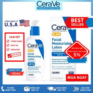 Kem dưỡng CeraVe AM Facial Moisturizing Lotion SPF 30 (60mL)