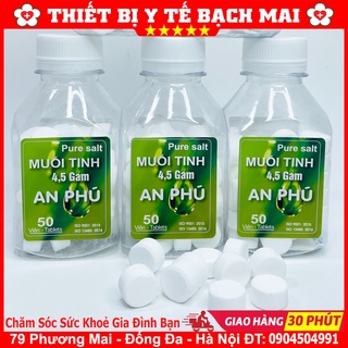 [Hộp 50] Muối Viên Tinh Khiết Pha Nước Muối Sinh Lý NACL 0.9% AN PHÚ - Giúp Sát Khuẩn Mũi, Họng