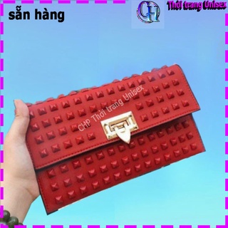 Ví đinh cầm tay kèm dây đeo Chéo lớn đi tiệc (T008)