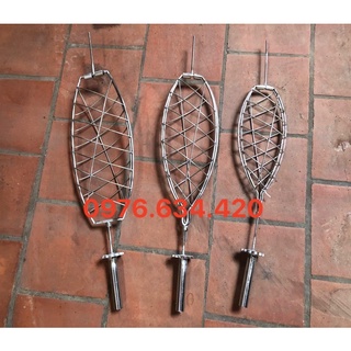 Vỉ nướng cá inox có trục quay dùng cho máy quay công nghiệp