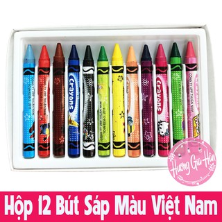 Hộp Bút Màu 12 Màu Sáp Cho Bé Thoả Sức Sáng Tạo