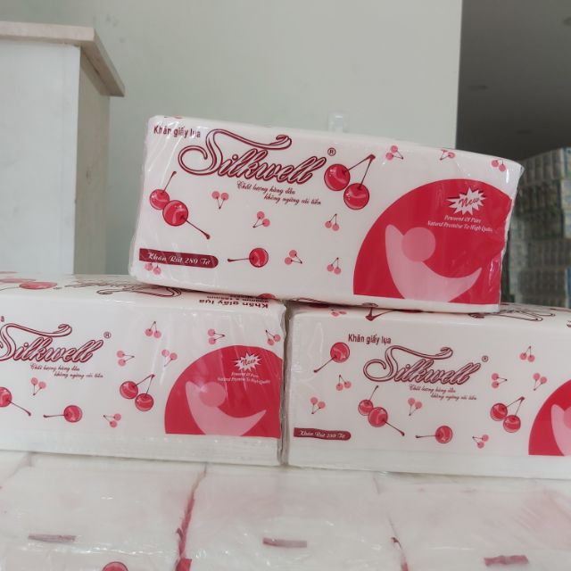 combo 6 gói  Giấy cherry 280 tờ 2 lớp silkwell