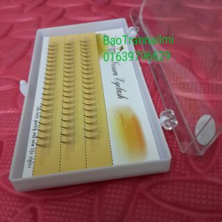 Hộp lông mi giả cong tự nhiên phong cách Hàn Quốc ,mi nối fan 5 volum đủ số 8.9.10.11.12.13.14.15