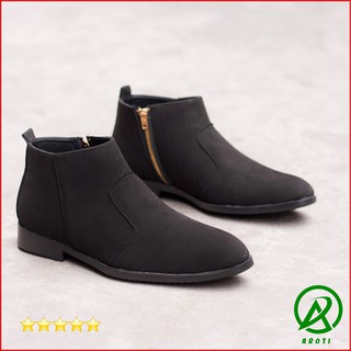 Giày Boot Nam Cao Cổ AROTI Chealsea Boot Chất Đẹp Cao Cấp,Đế Khâu Siêu Bền,Tăng Chiều Cao 3cm Form Hàn Đủ size CB521 sp3