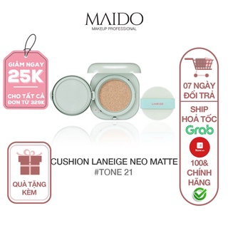 Phấn nước LANEIGE NEO CUSHION MATTE CHE PHỦ MỊN, LÌ 24H MAIDO COSMETICS