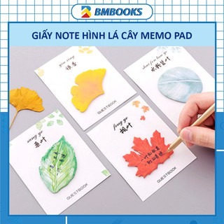 Giấy note hình lá cây mùa thu GUESTBOOK phong cách màu nước Watercolor 4 mẫu tùy chọn BMBooks