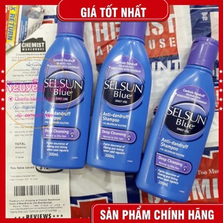 (Nội địa Úc) Dầu gội cho da đầu bị gàu, ngứa Selsun blue / Selsun gold 200ml nắp xanh, tím, vàng