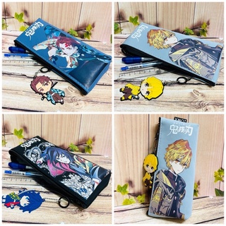 ví bút kimetsu no yaiba kèm móc khoá dẻo/ hộp bút anime kimetsu no yaiba kèm móc khoá