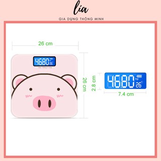 CÂN ĐIỆN TỬ LỢN HỒNG CUTE THAY PIN- CÂN SỨC KHOẺ GIA ĐÌNH