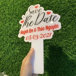 Bảng cầm tay đám cưới siêu xinh
