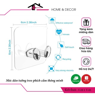 Bộ 10 Móc Dán Tường 2 tai Kẹp Giữ Dây Điện ,phích cắm Siêu Chắc