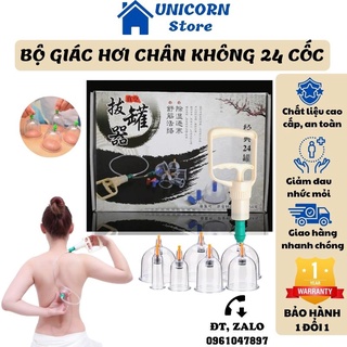 Bộ Giác Hơi Không Dùng Lửa 24 Phụ Kiện Cao Cấp, Bộ giác hơi chân không, Giúp Loại Bỏ Độc Tố Kích Thích Tuần Hoàn Máu.