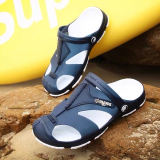 Dép Cross sục bít mũi nam KIANGYOU nhựa mềm đi mưa siêu nhẹ siêu bền - SL012