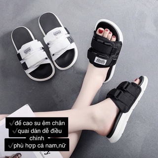 Dép lê quai dán Ullzang Hàn Quốc, unisex đế cao su siêu êm chân D138