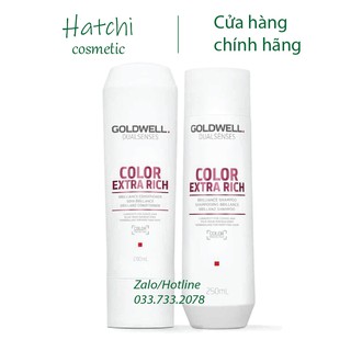 Dầu Gội Dầu Xả Giữ Màu Nhuộm Goldwell - Color Extra Rich Brilliance 250ml+200ml