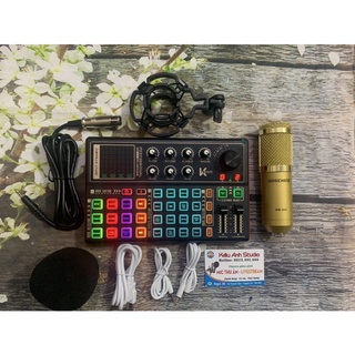 combo thu âm livestream soundcard K300 và Mic Bm900