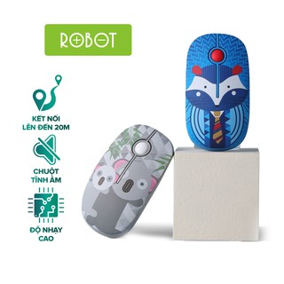 Chuột Không Dây Tĩnh Âm 2.4Ghz ROBOT M330 Họa Tiết Hoạt Hình - Thiết Kế Nhỏ Gọn Khoảng Cách Tín Hiệu 20m