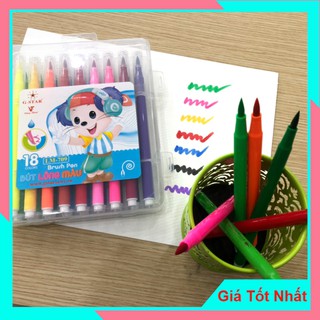 Bút Lông Tô Màu Marker Gstar họa cụ tô màu dạ vẽ tranh hộp 18 mầu LM70918