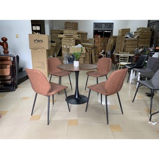 Ghế ăn nệm da sáp ngựa TM177