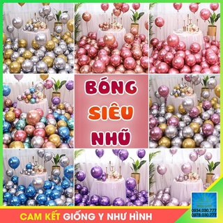 Bong Bóng Siêu Nhũ Chrome Size 35cm Bịch 10c Bong Bóng Trang Trí Sinh Nhật Mẫu Mới