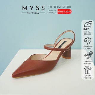 Giày nữ mũi nhọn quai ngang giữa gót lục giác 5cm thời trang MYSS - CG190