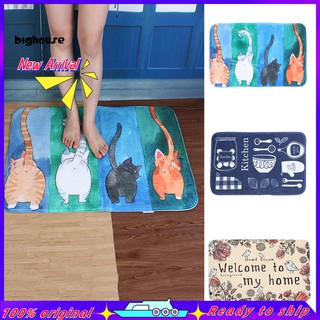 thảm lót cửa chùi chân Chống Trượt In Hình Mèo Và Chữ Dễ Thương