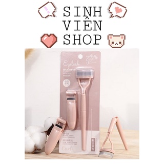 Bộ đôi lược chải tơi mi và bấm mi nhỏ mini Eyelash curler and eyelash comb Malian