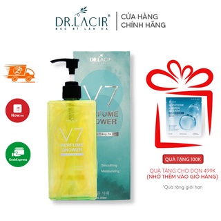 Sữa tắm trắng body Dr. Lacir V7 Perfume Shower giảm thâm phục hồi da 350ml LM20