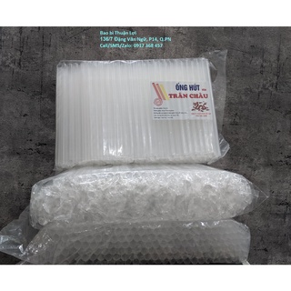0.5 Kg / Bịch Ống Hút Trân Châu phi 12mm CAO CẤP TRẮNG / ĐEN : ĐẸP_CỨNG, đầu nhọn [Có Màng OPP hoặc KHÔNG Màng bọc]