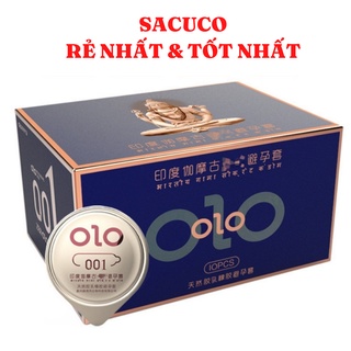 Bao cao su OLO 0.01 Xanh kéo dài thời gian quan hệ, nhiều gel bôi trơn - Hộp 10 bcs- SACUCO store olo33
