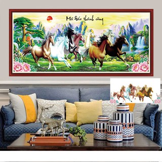 Tranh thêu mã đáo thành công LV3270 (KT: 142 x 58 cm)