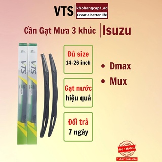 Cần gạt mưa ô tô Isuzu Dmax, Mux Thanh 3 khúc A9 Lưỡi Silicone BH 6 tháng - khohangcap1_ad