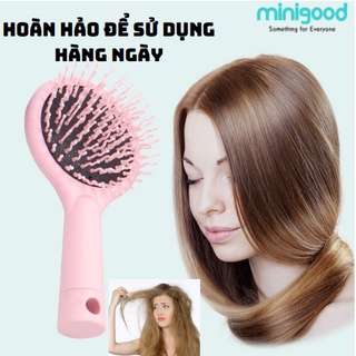 Lược Chải Tóc  Massage Đầu Chống tĩnh điện Có Gương tiện ích  MINIGOOD - Hàng chính hãng