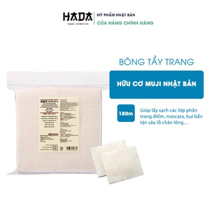 [Bông tẩy trang hữu cơ] Muji Nhật Bản 180 miếng