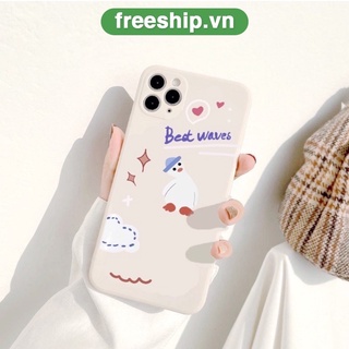 Ốp lưng iphone cạnh vuông chú vịt trắng nghiêng đầu siêu ngầu ốp iphone 7plus/8plus/xs/11/12/13/pro/max/plus/promax e169