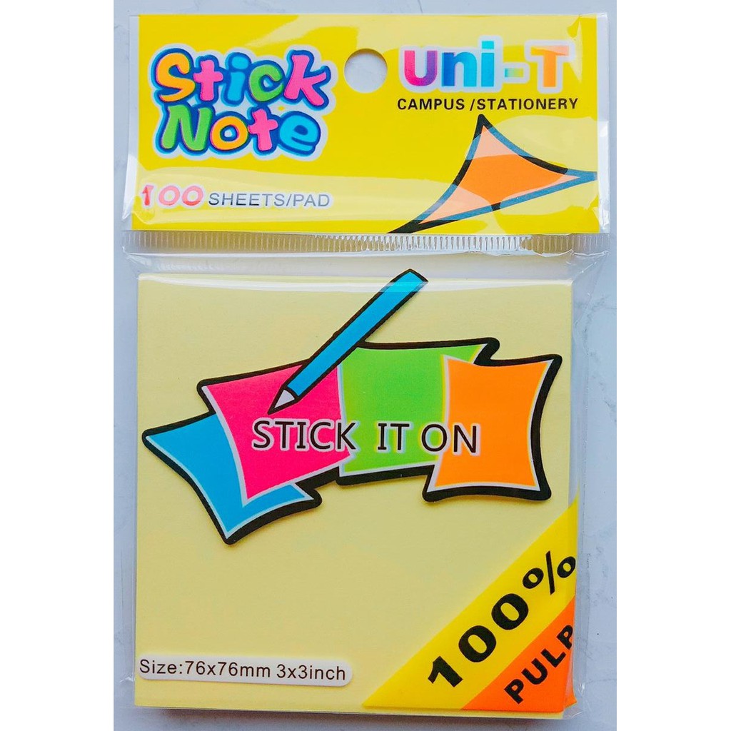 COMBO giấy note vàng 3x2, 3x3, 3x4, 3x5