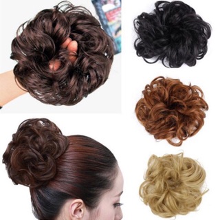 Tóc búi cột xoăn ❤FREESHIP ĐƠN 50k 🥰_Búi tóc xoăn dây cột tóc giả cao cấp