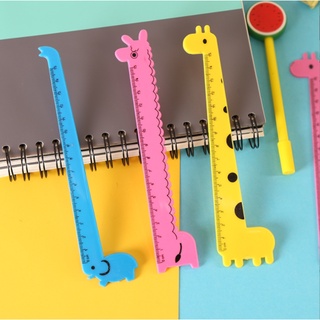 Thước kẻ nhựa con vật nhiều mẫu dài 15cm Clovershop68