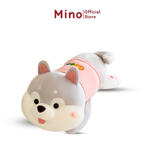 Gấu Bông Cute Dễ Thương Chó Baby Husky Màu Cam MINO Cho Bé Ôm Ngủ Mềm Mịn 60cm TH97