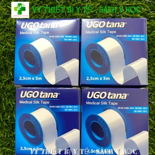 10 cuộn Băng dính cuộn vải lụa y tế UGOTANA kích thước 2,5cm x 5m