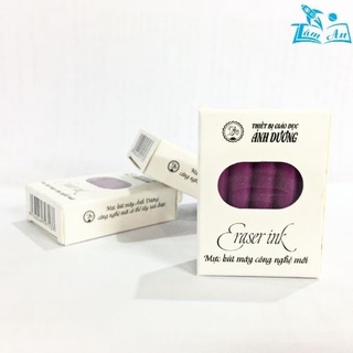 Mực ống xóa được Ánh Dương (hộp 10 ống -  tím) ống mực bút máy dùng cho bút thỏ SH070