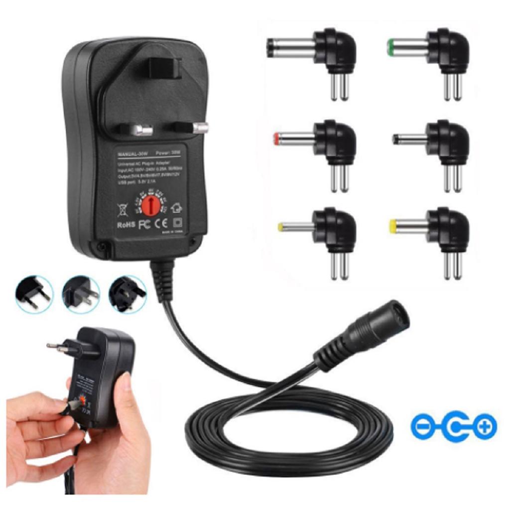 Bộ Chuyển Đổi Nguồn Điện 30w Ac / Dc 3v / 4.5v / 6v / 7.5v / 9v / 12v