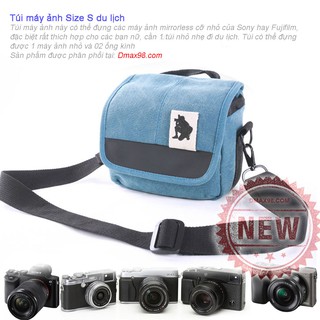 Túi đựng máy ảnh mini chính hãng - tặng khăn da cừu 100% vệ sinh ống kính