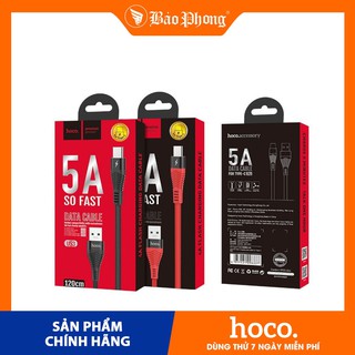 Dây Cáp Sạc Nhanh 5A Hoco U53 Chân Type C và Micro Dành cho điện thoại Huawei Samsung Oppo Realme giá rẻ bền đẹp