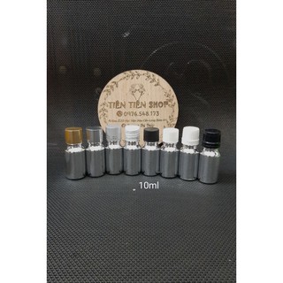 Chai thủy tinh 10ml mạ xi bạc nắp vặn